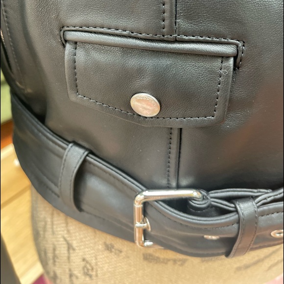 ❤️❤️❤️ The Kooples Worn Once Lambskin Leather Moto Jacket Size M (2) - Picture 4 of 16